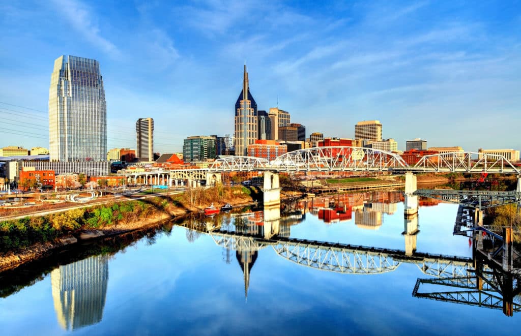 Downtown Nashville Tennessee Skyline Nashville is the capital of the U.S. state of Tennessee. Nashville is known as the country-music capital of the world. The city is also known for its culture and commerce and great bar scene